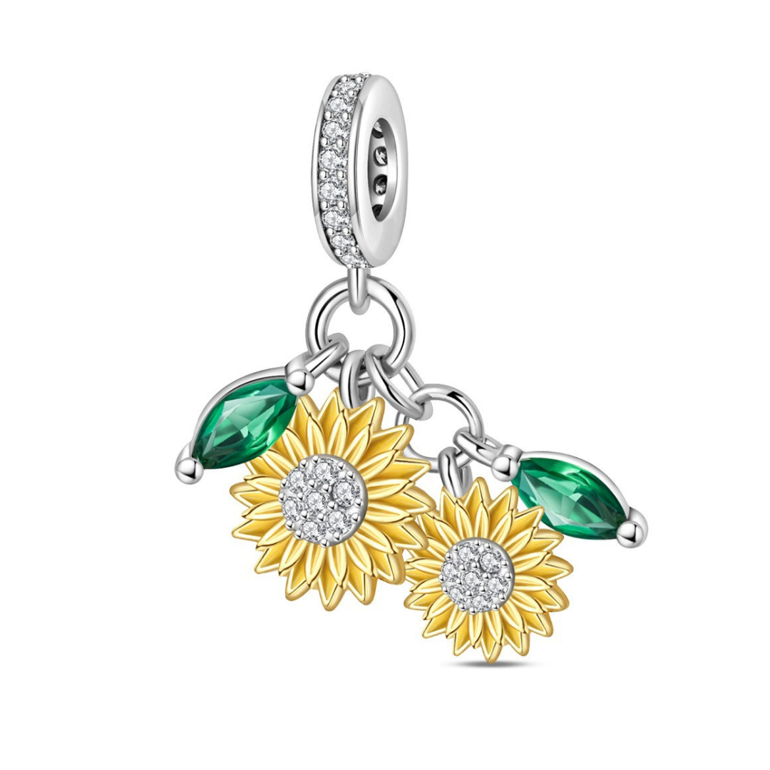 Charm girasol colgante