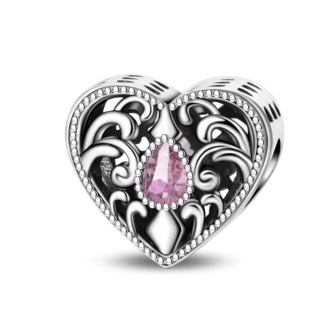 Charm corazón rubí
