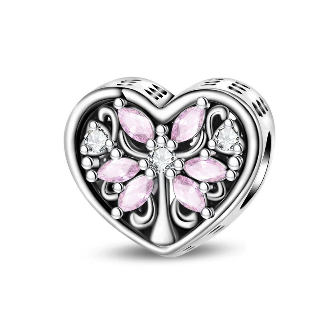 Charm corazón cerezo