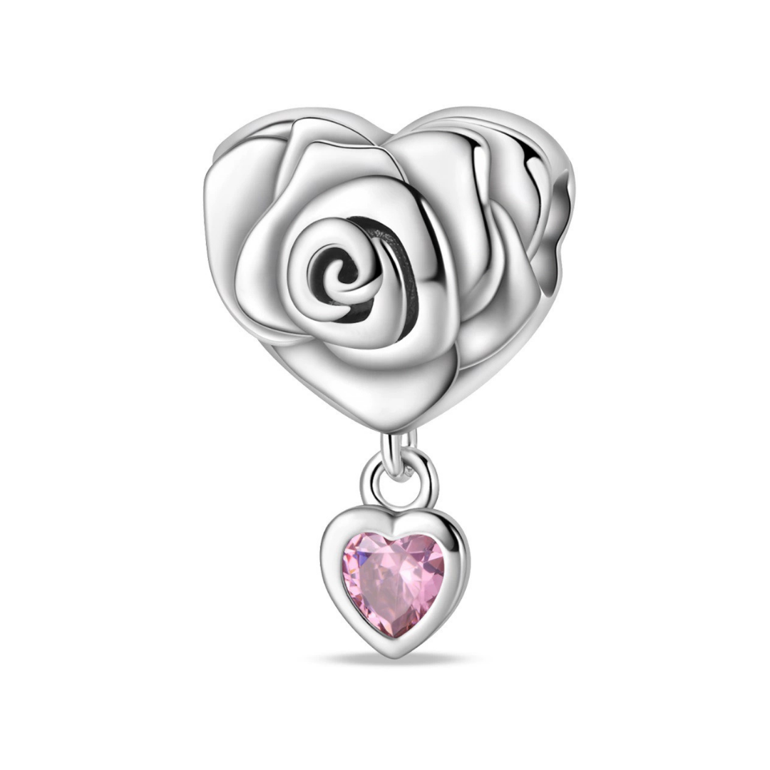 Charm rosa pendente