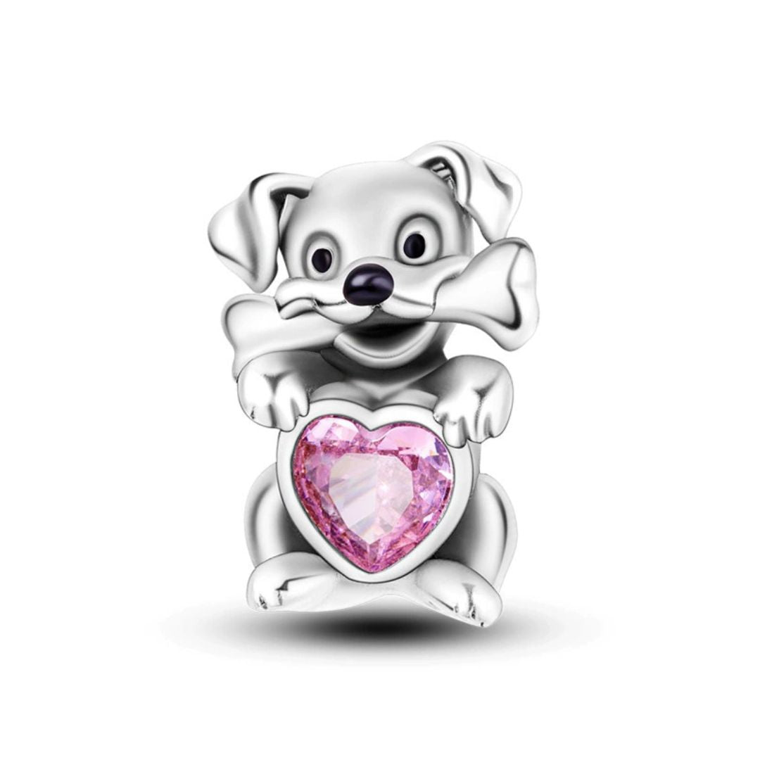 Charm perrito rosa