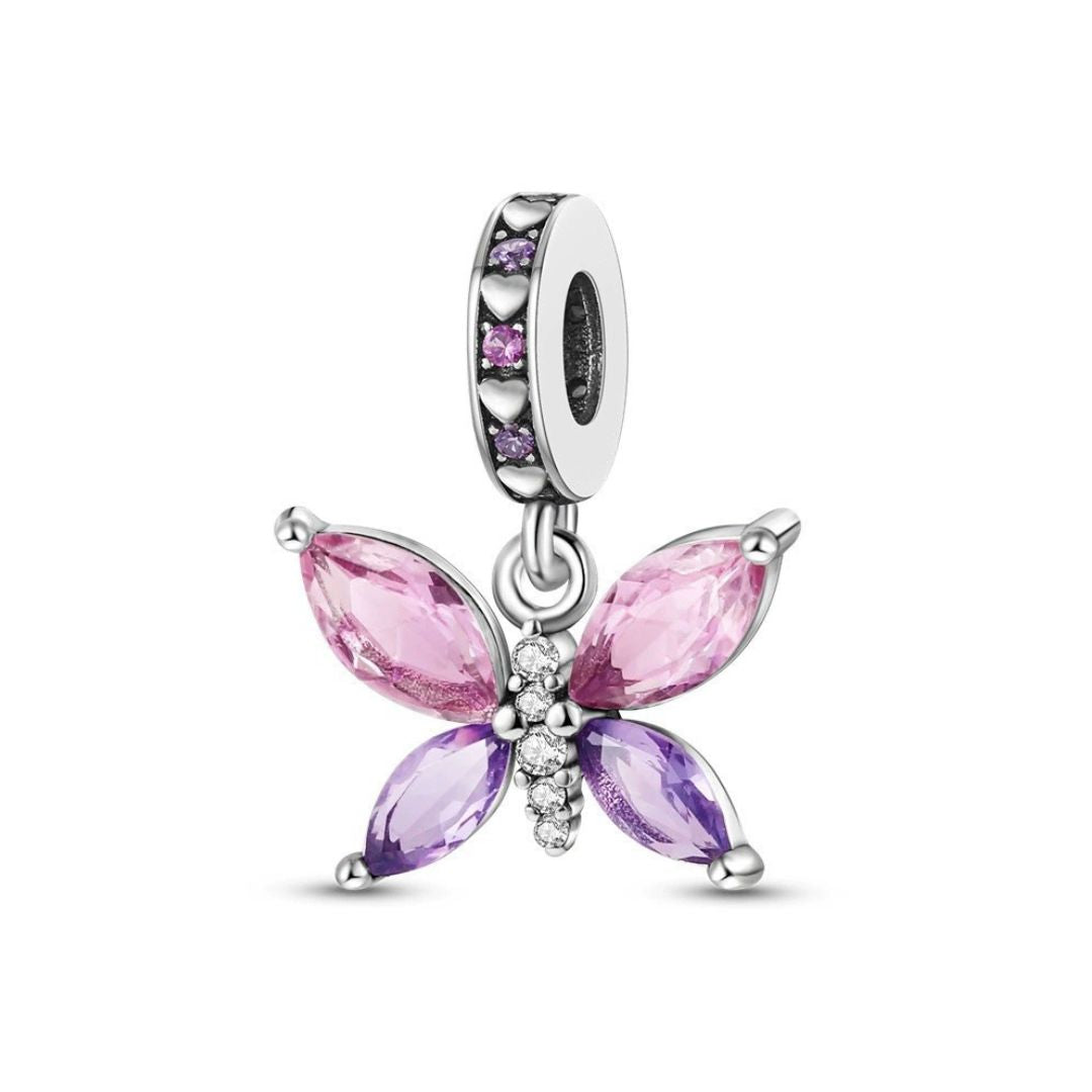 Charm mariposa cristal