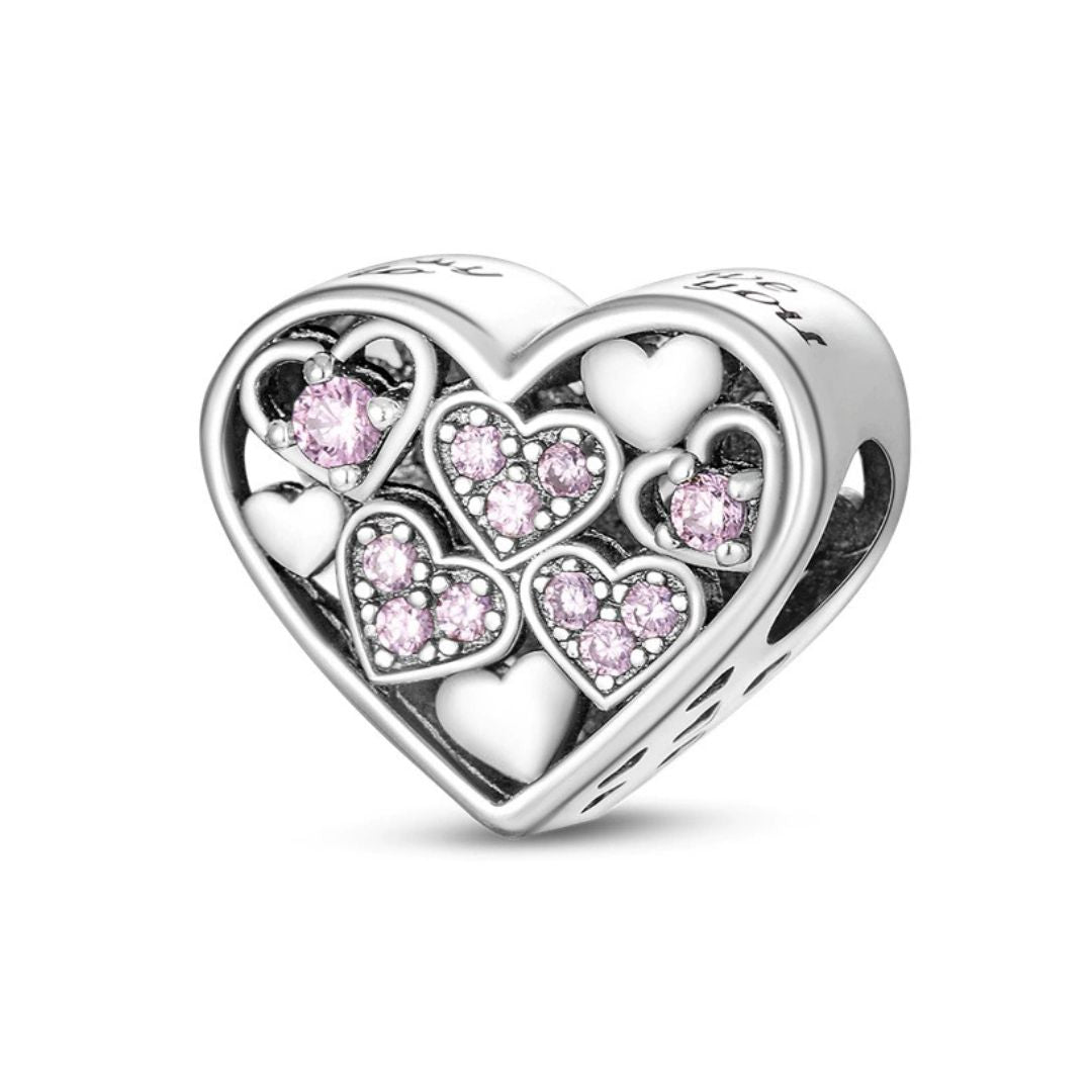 Charm amor engastado